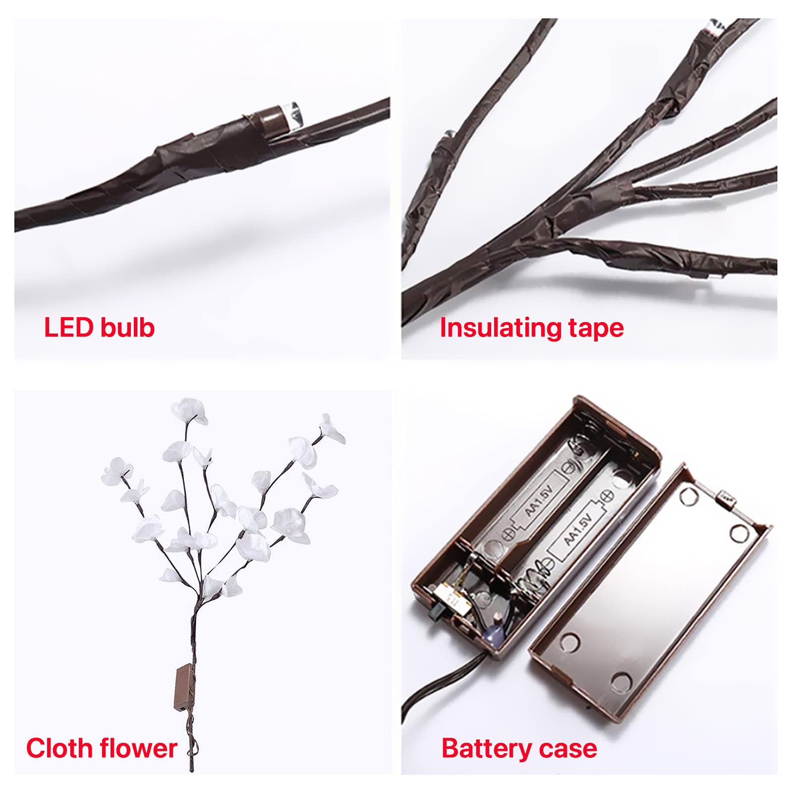 Flowers Branchs Lights-Artificial Phalaenopsis Decorative Lights Flower Shape…