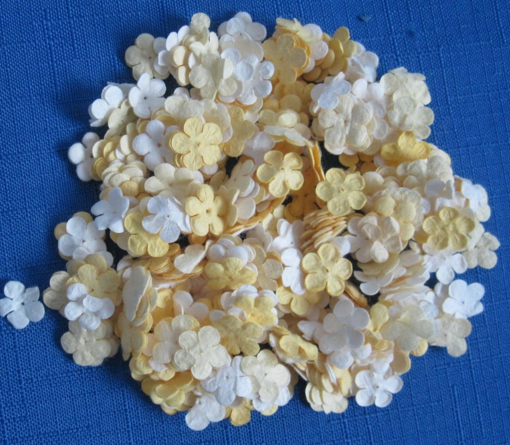 #1 Lot-14 Bags Used Mulberry Paper Flower Petals .5″-1″ Multiple Colors Sizes