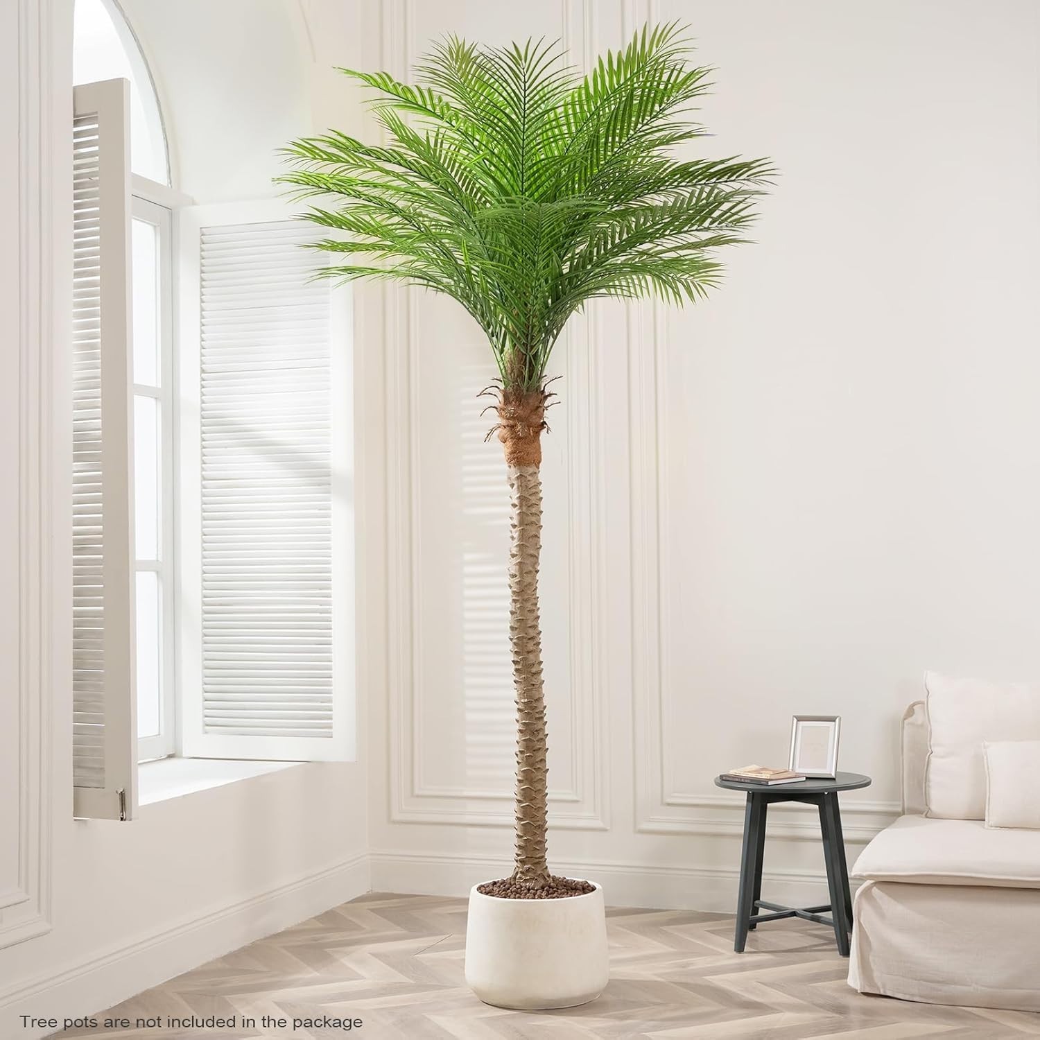 210cm Tall Artificial Coconut Palm Tree 2Pcs Realistic Look Indoor Outdoor Decor
