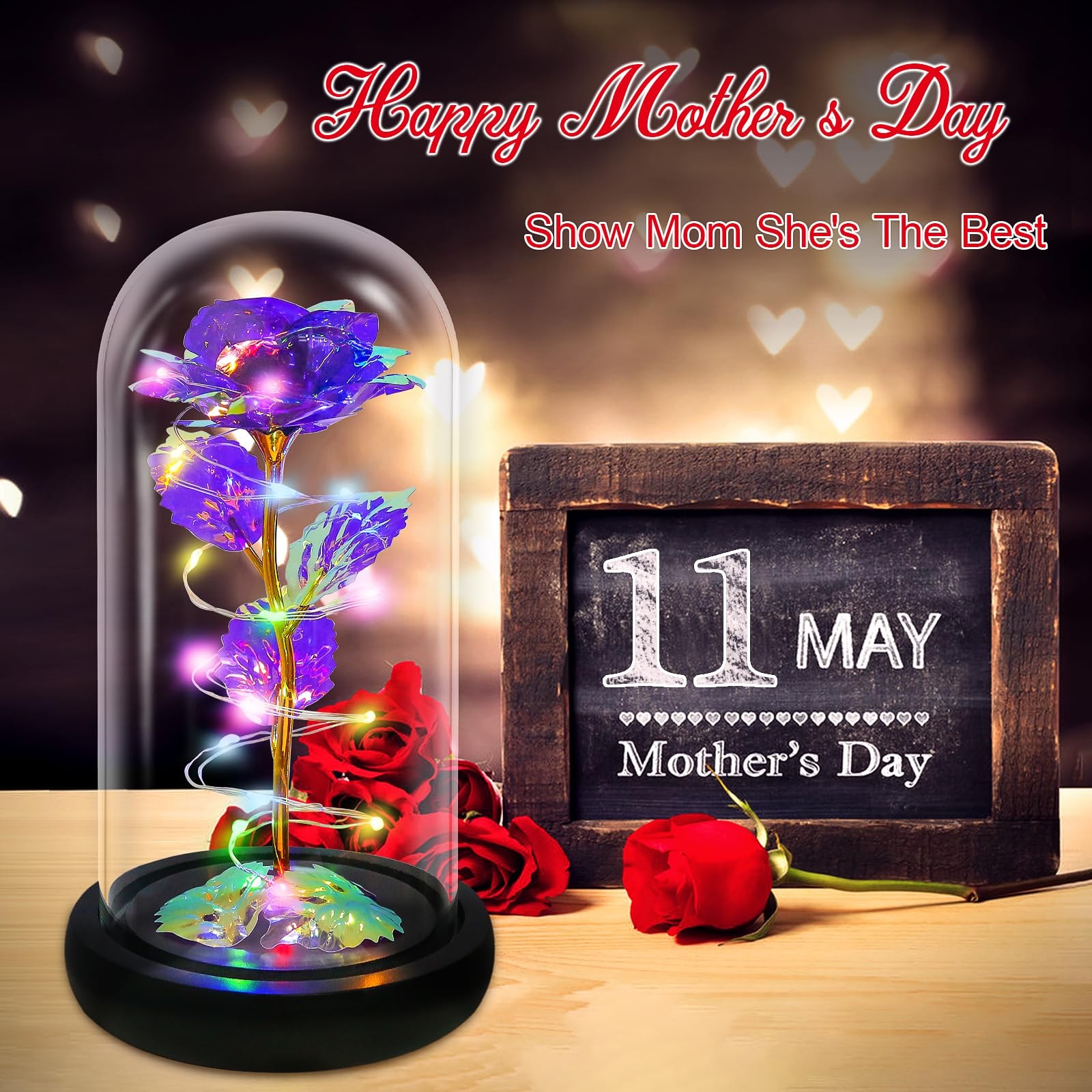 Childom Valentines Day Rose Gift for Womens Roses Gifts for Mom Her, Romantic