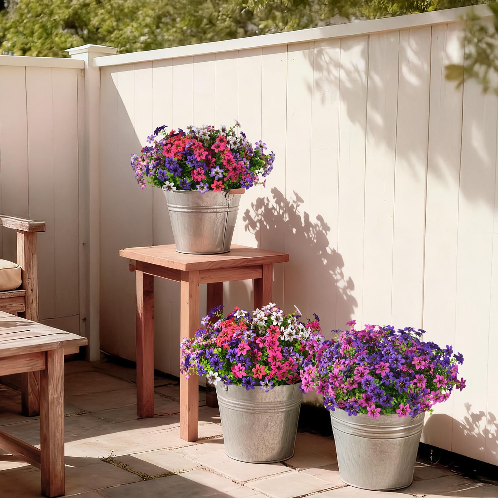 Best Artificial Flowers for Outdoor Fake Plants Spring Decoration, 12 Bundles