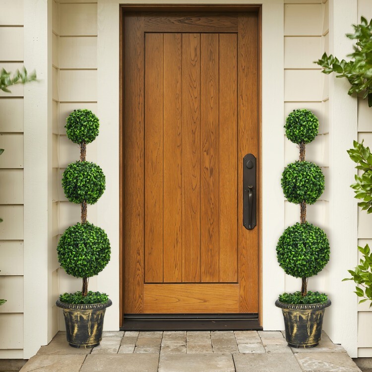 4′ Topiary Artificial Triple Ball Bay Tree Plant Modern Balcony Decoration Tree