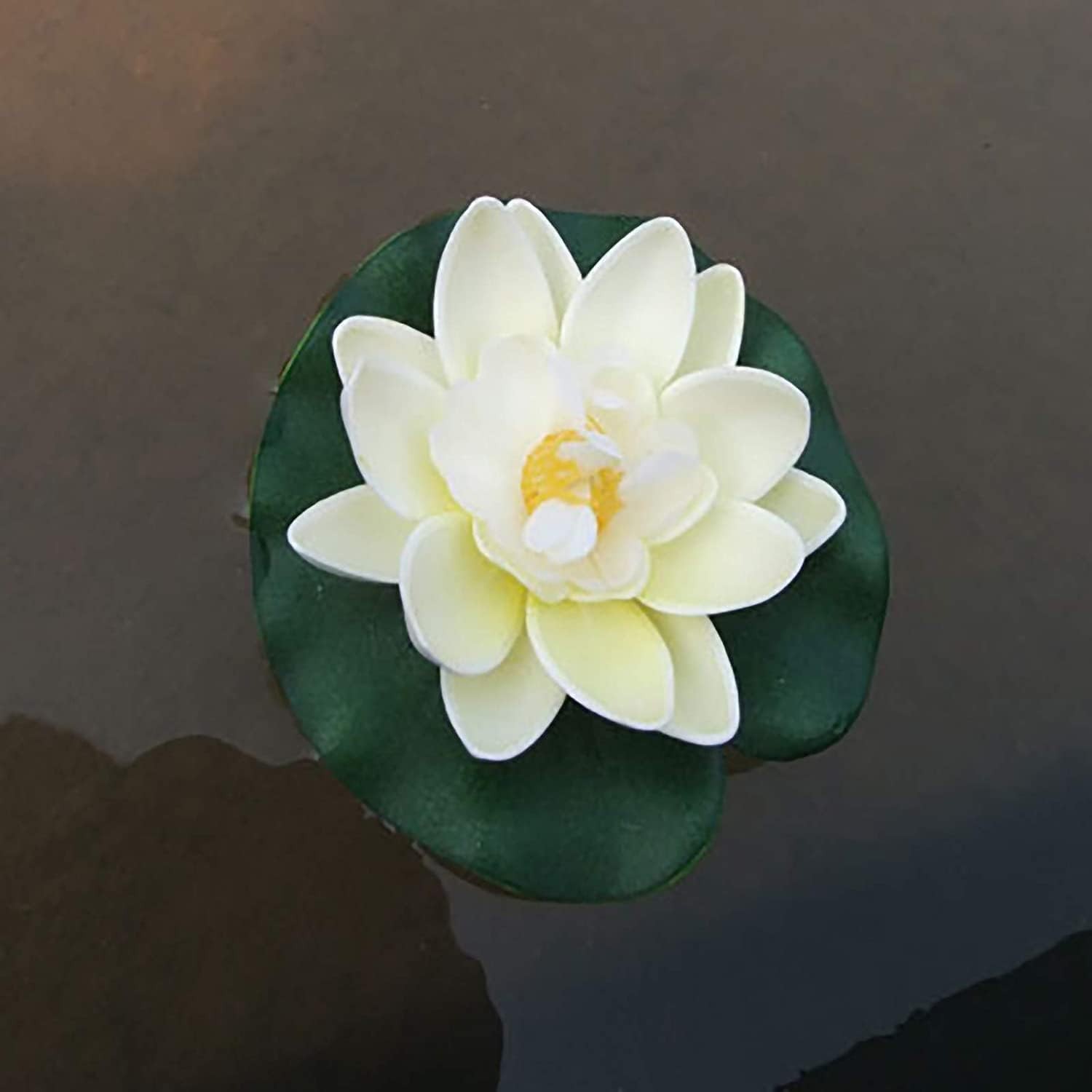 4 Pcs Artificial Floating Foam Lotus Flower with Water Lilys Pad Ornanments