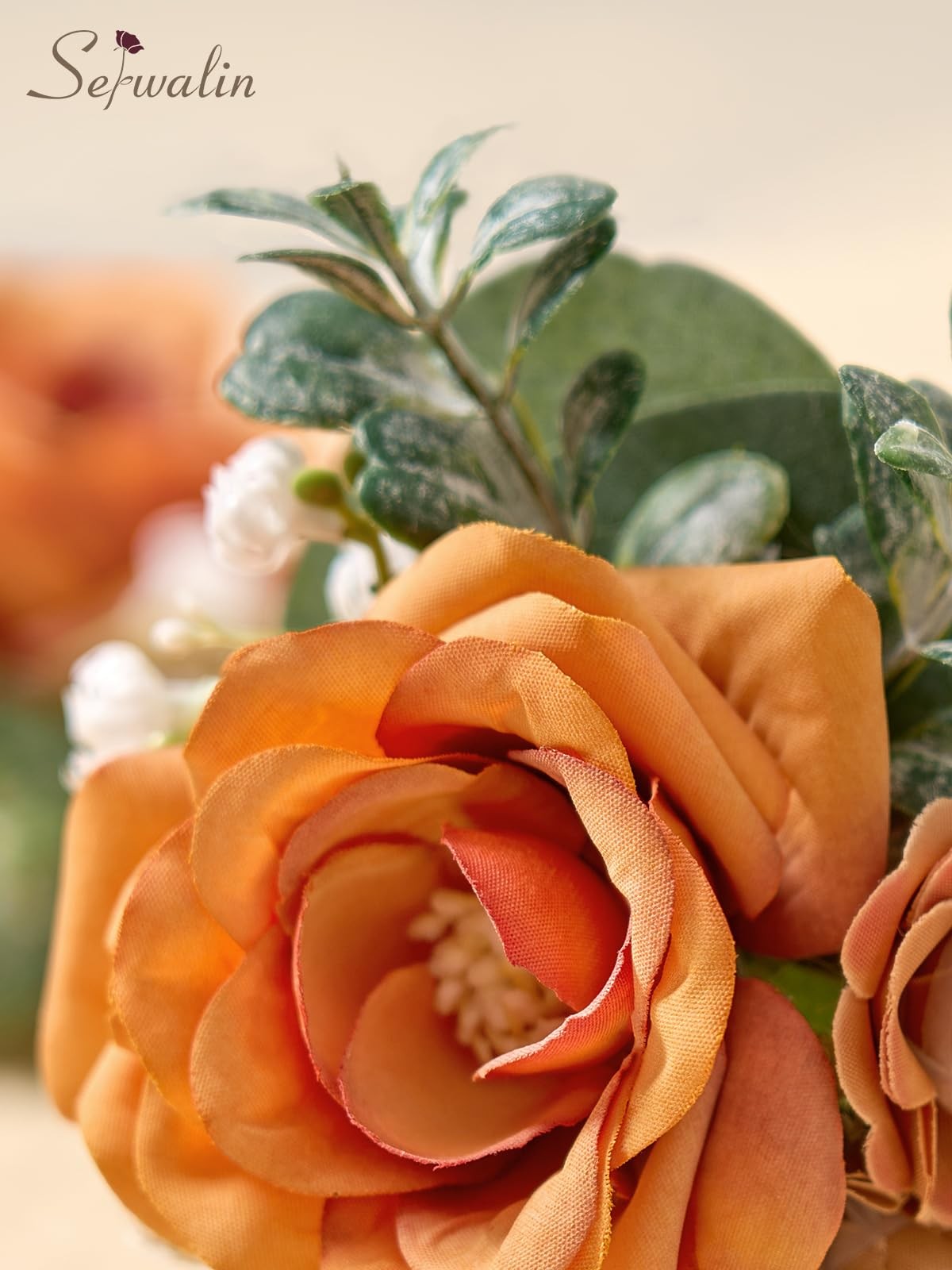 Orange Wrist Corsage And Boutonniere Set Homecoming Wedding Flowers Suit
