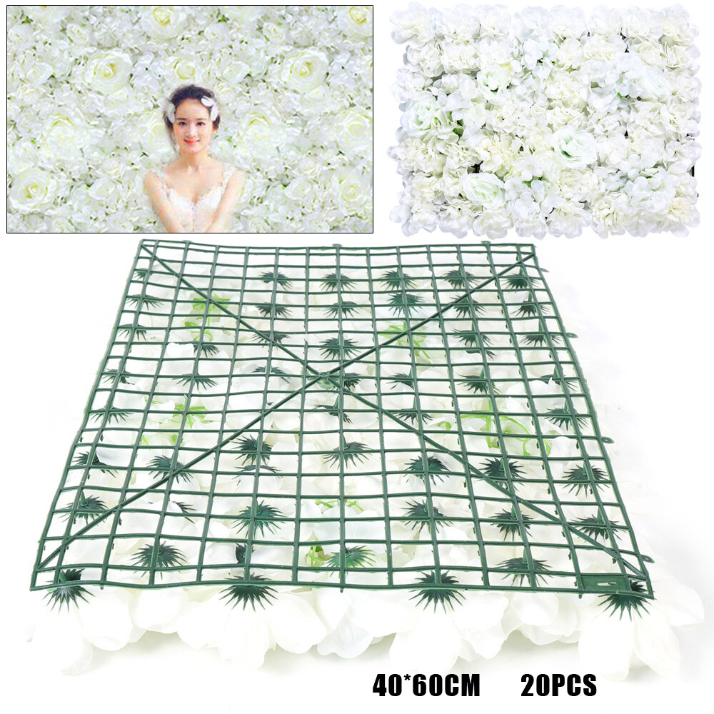 20 PCS Decorative Flower Wall Panels – 40x60cm, Perfect for Weddings & Backdrops