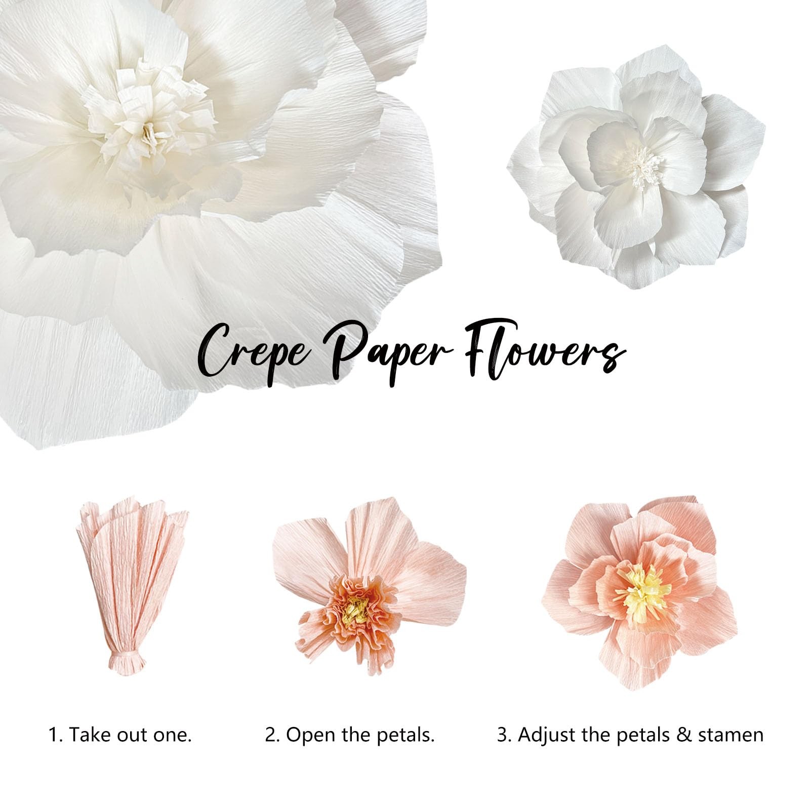 Purple Paper Flowers 3D Wall Décor Birthday Party Decorations Women