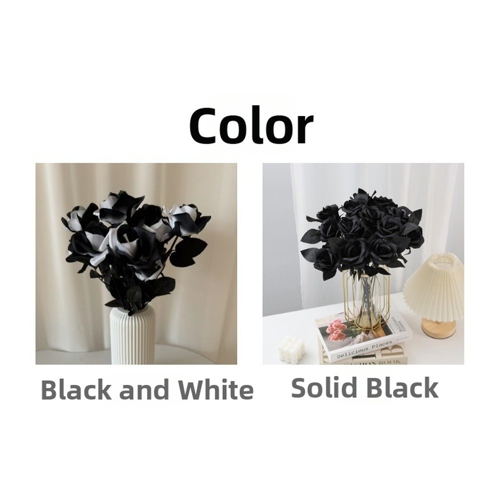 39cm Flannel Rose Bouquet Silk Artificial Flower for Home Office Decor