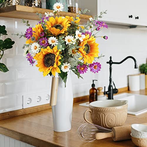Artificial Sunflowers Bouquet Fake Flower Bouquet with Sunflowers for Bridal