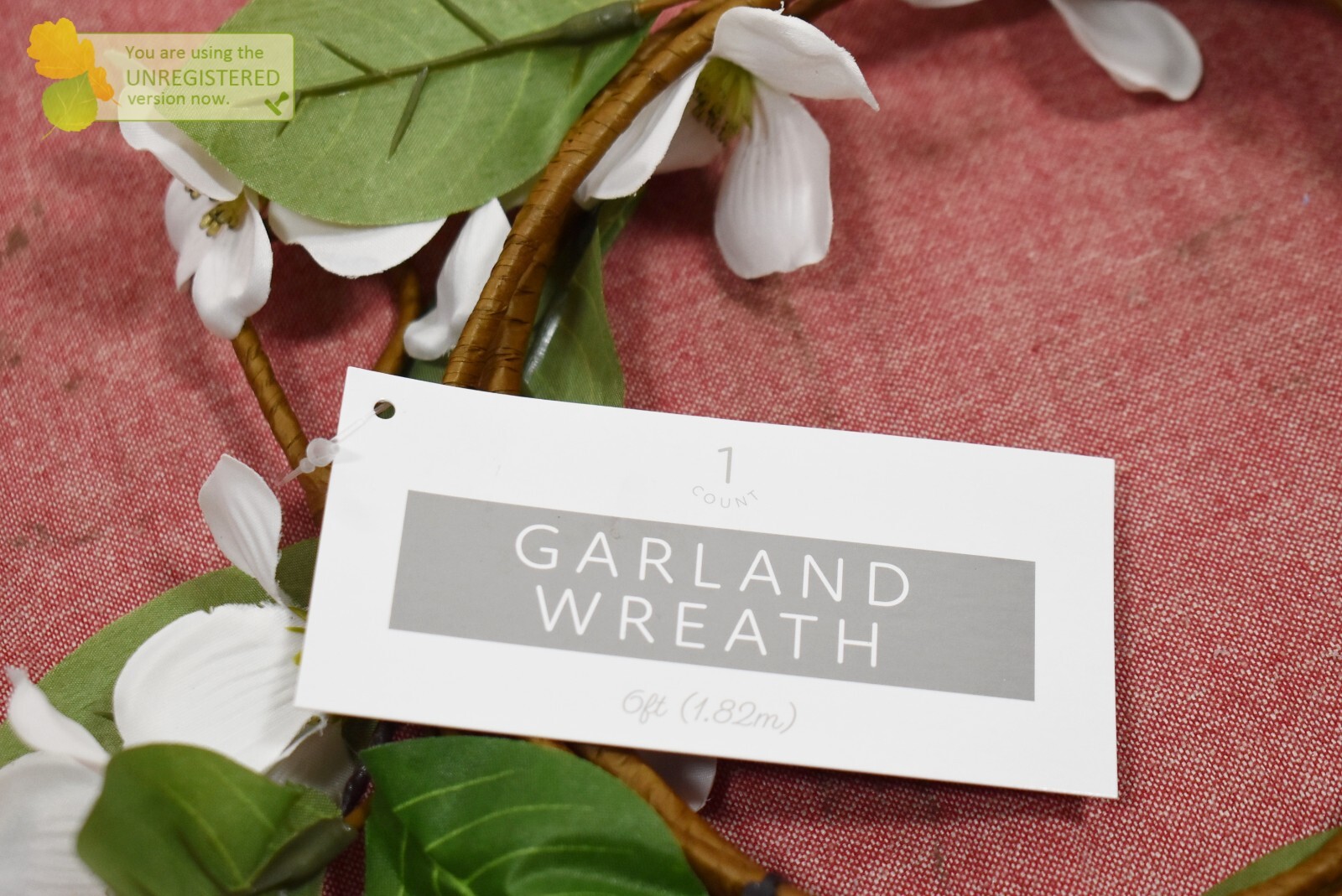 Small Garland Wreath 6″ White Floral Decor