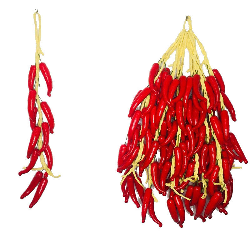 Artificial Onion 5PC Peppers Hanging String Fake Vegetable Fruit Home Decoration