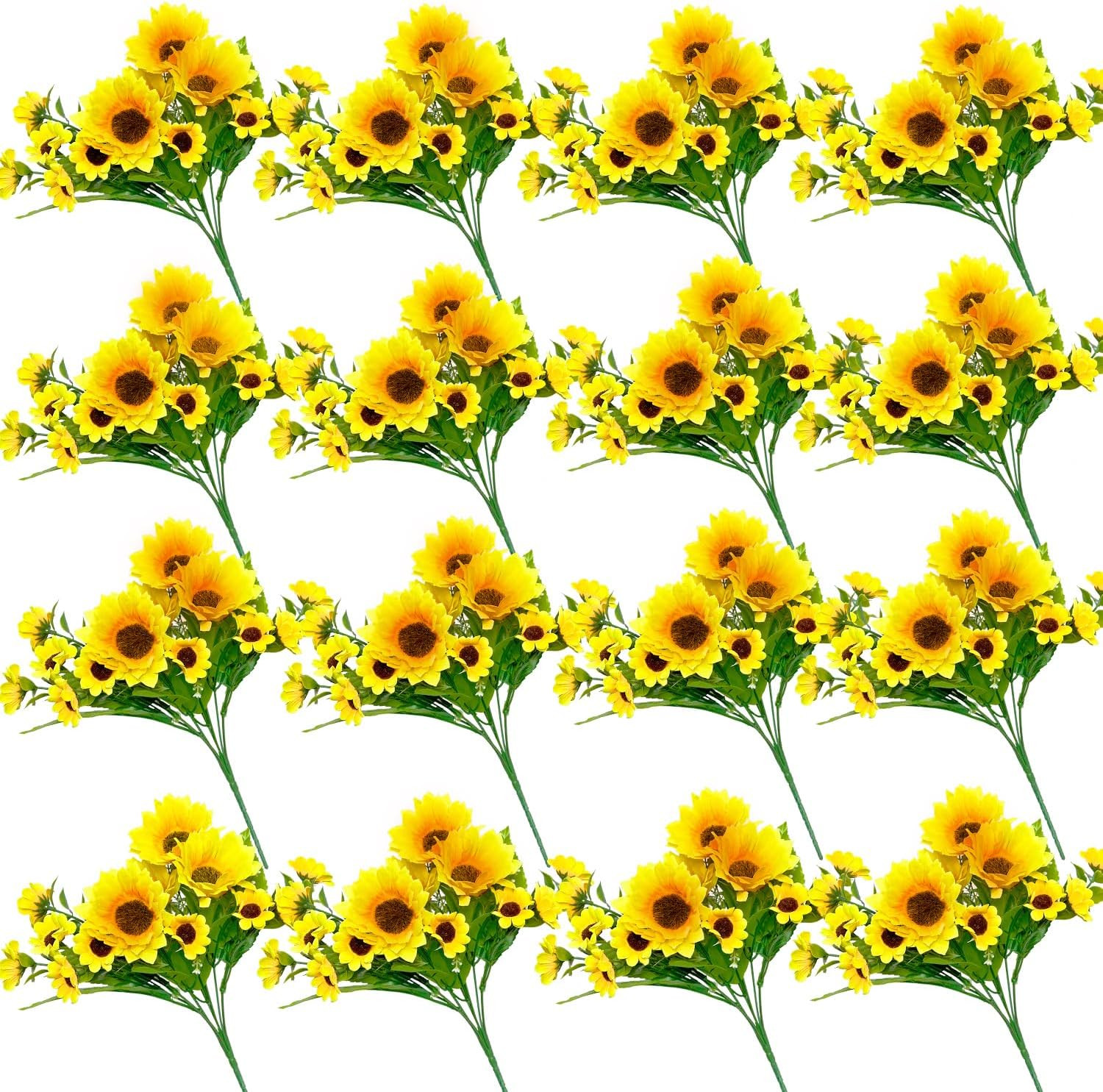 20 Pack Faux Sunflowers for Wedding, Home, Kitchen & Birthday Decor