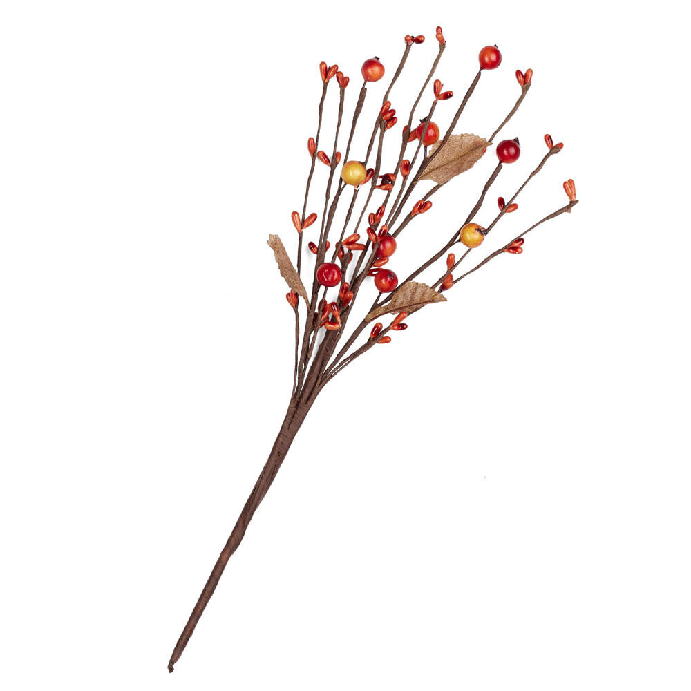 Bulk Lot of 12 Factory Direct Craft Autumn Mixed Berry and Leaf 11″ Picks