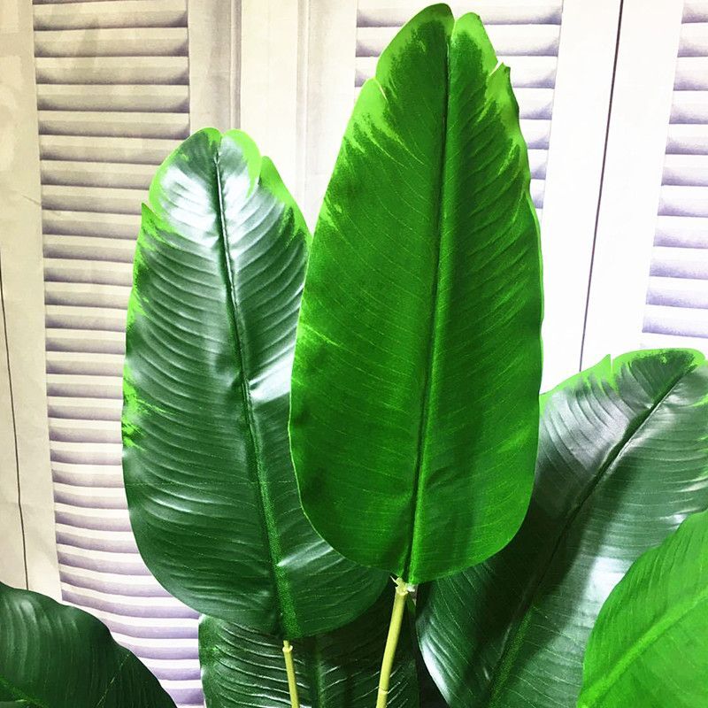 70-85cm Artificial Banana Tree Leaf Plastic Palm Leaves Garden Hotel Home Decor