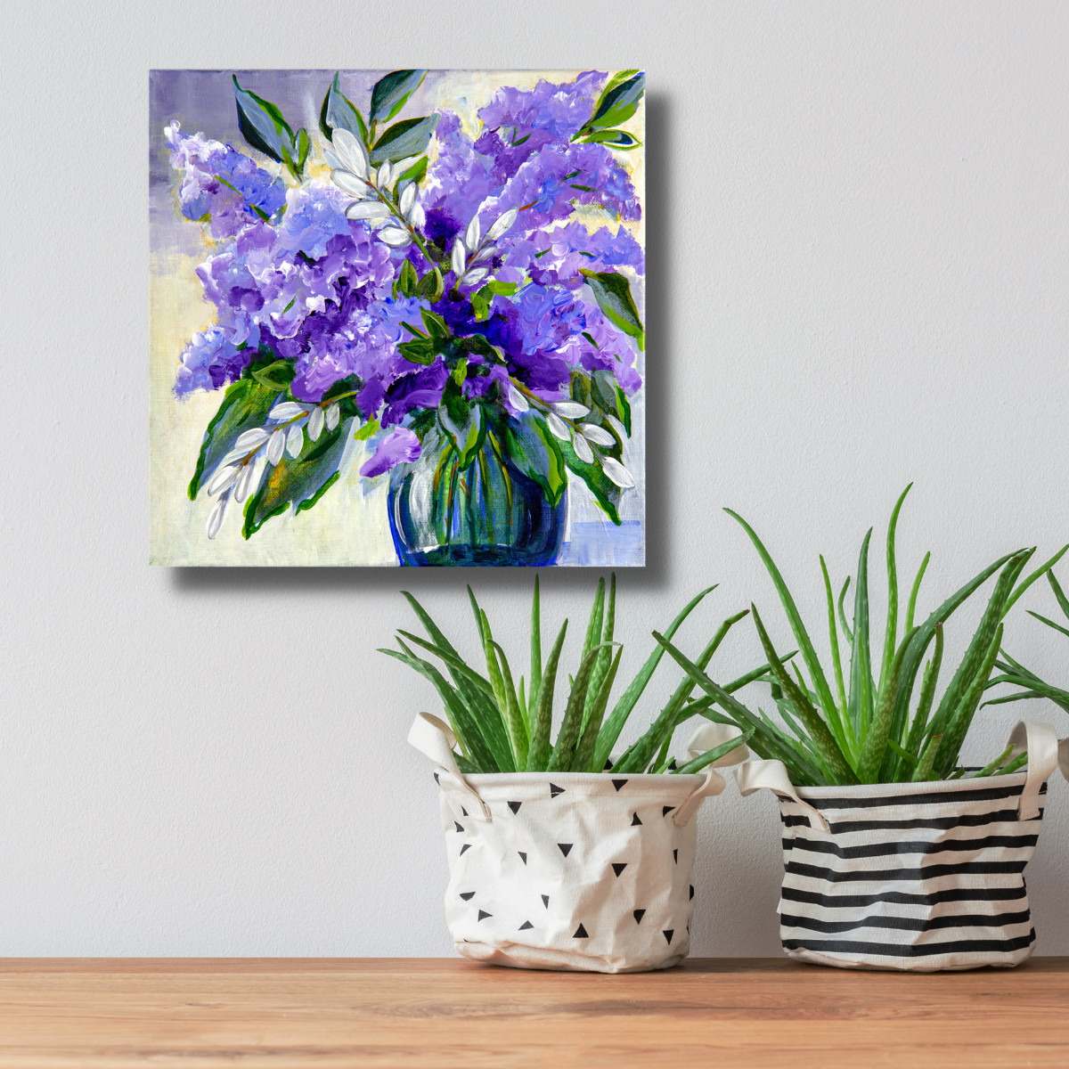 Lilacs Contemporary Art Floral on canvas, original painting direct from artist