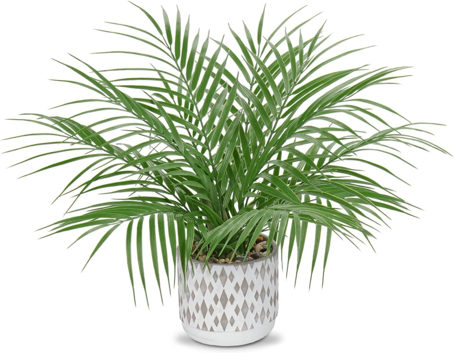 Large Artificial Potted Plants Fake Palm Plants 16″ Faux Green Plant P