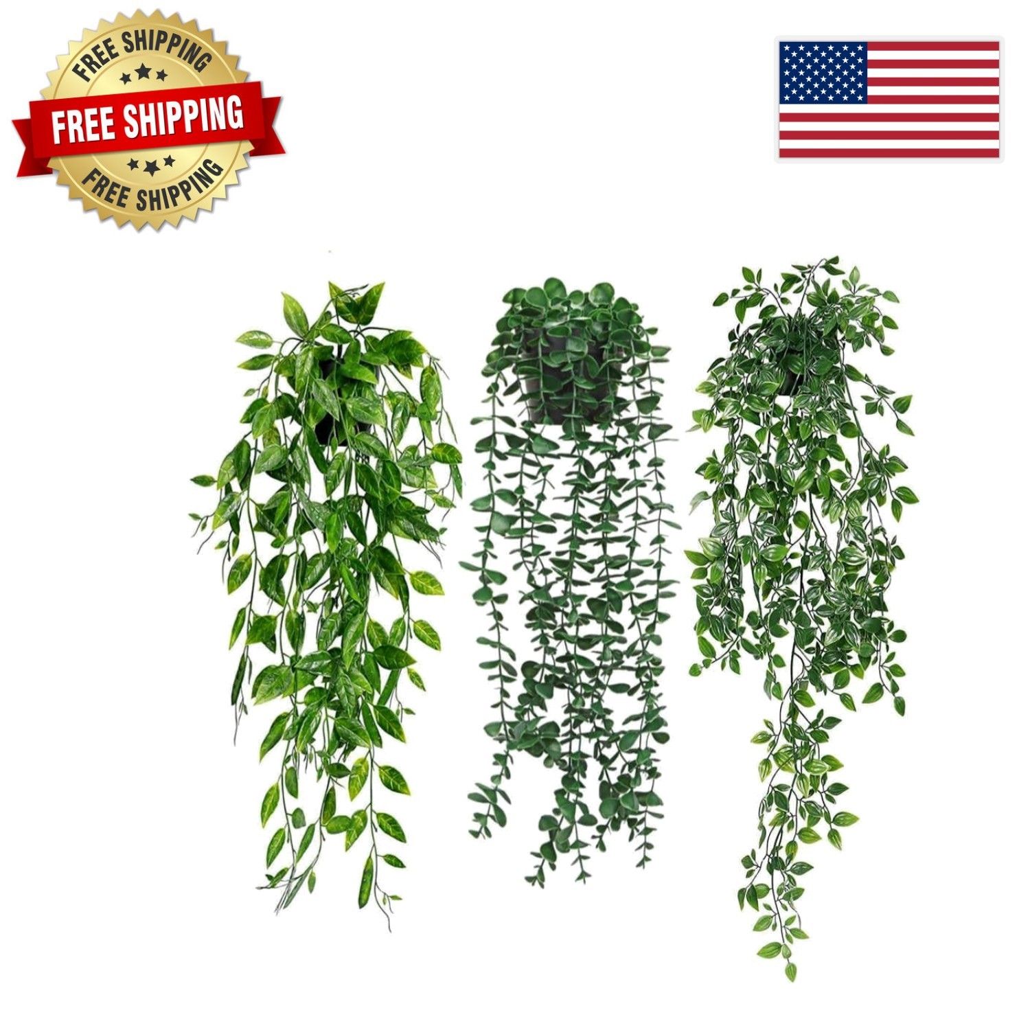 Lifelike Artificial Hanging Greenery – Perfect for Bathroom, Bedroom & More