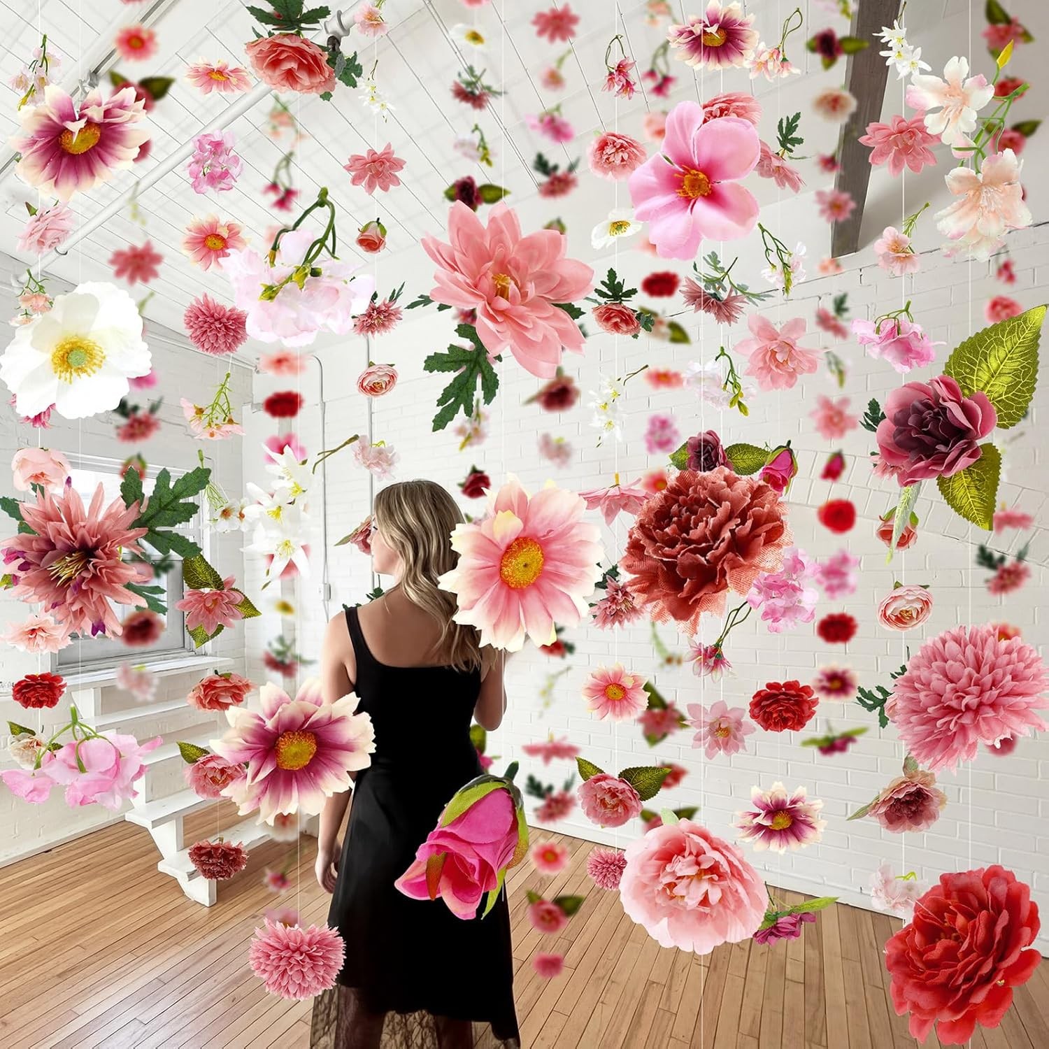 6 pcs 35.46 ft artificial flower garlands for garden party