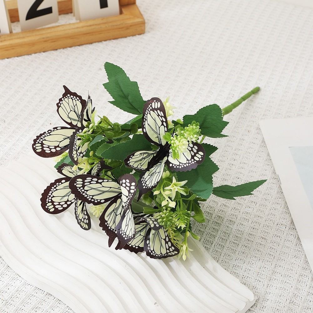Lightweight Artificial Butterfly Orchid Bouquet for Wedding Centerpiece