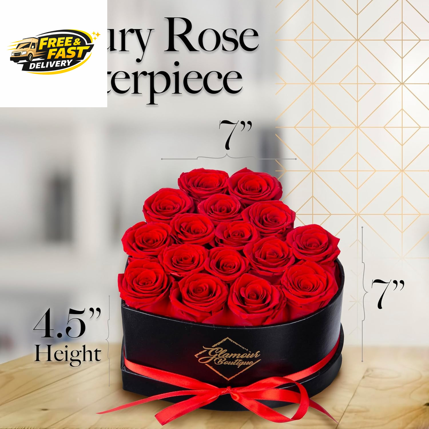 16 Flower Forever Heart Shape Box, for Mom, Eternal Preserved Roses Gift for Her