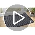 OLANLY Front Door Mat Indoor Outdoor Entrance Rug, Waterproof Grey 29.5×17 Inch