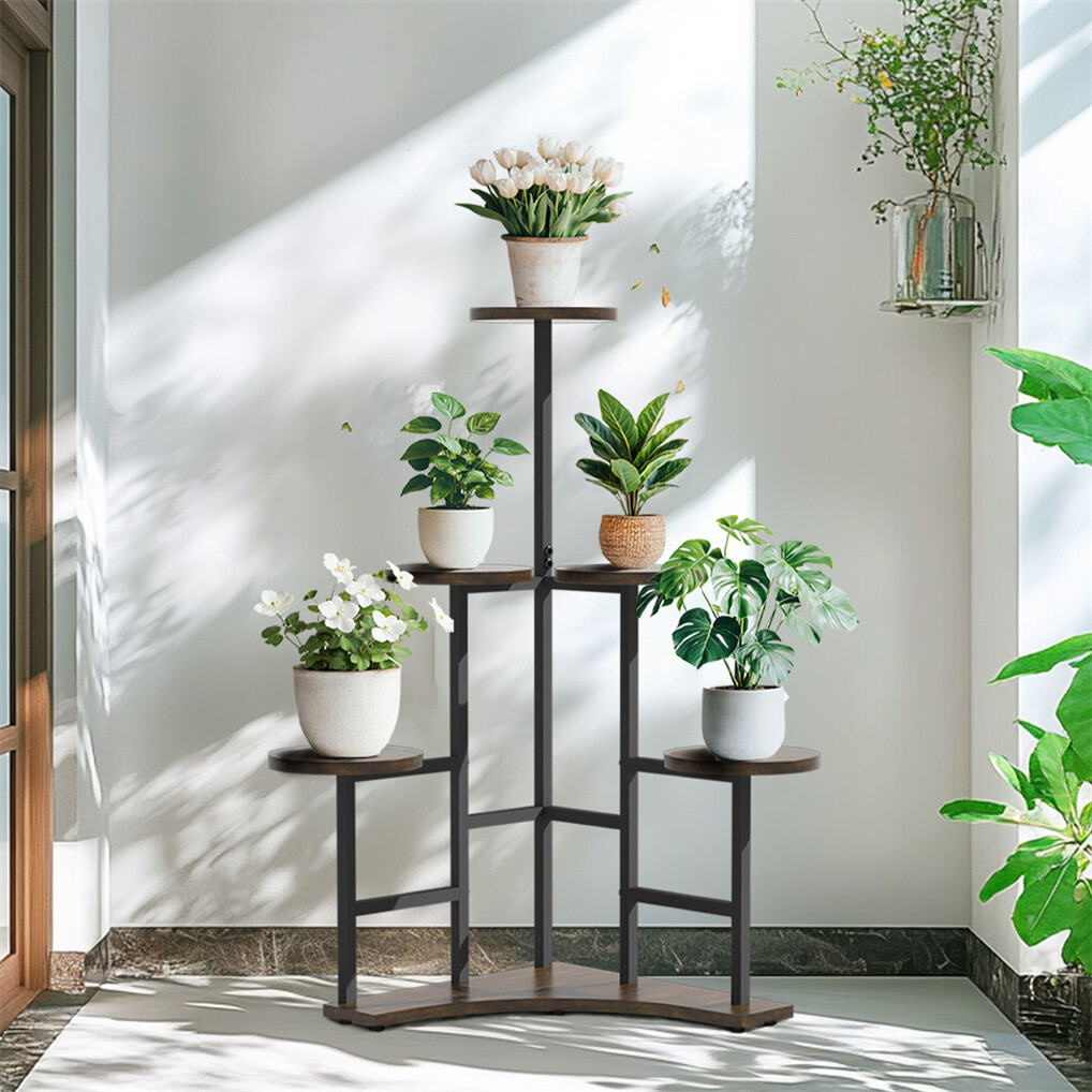 4 Tiers Indoor Corner Plant Stand Plant Rack Organizer 43in Height Plant Holder
