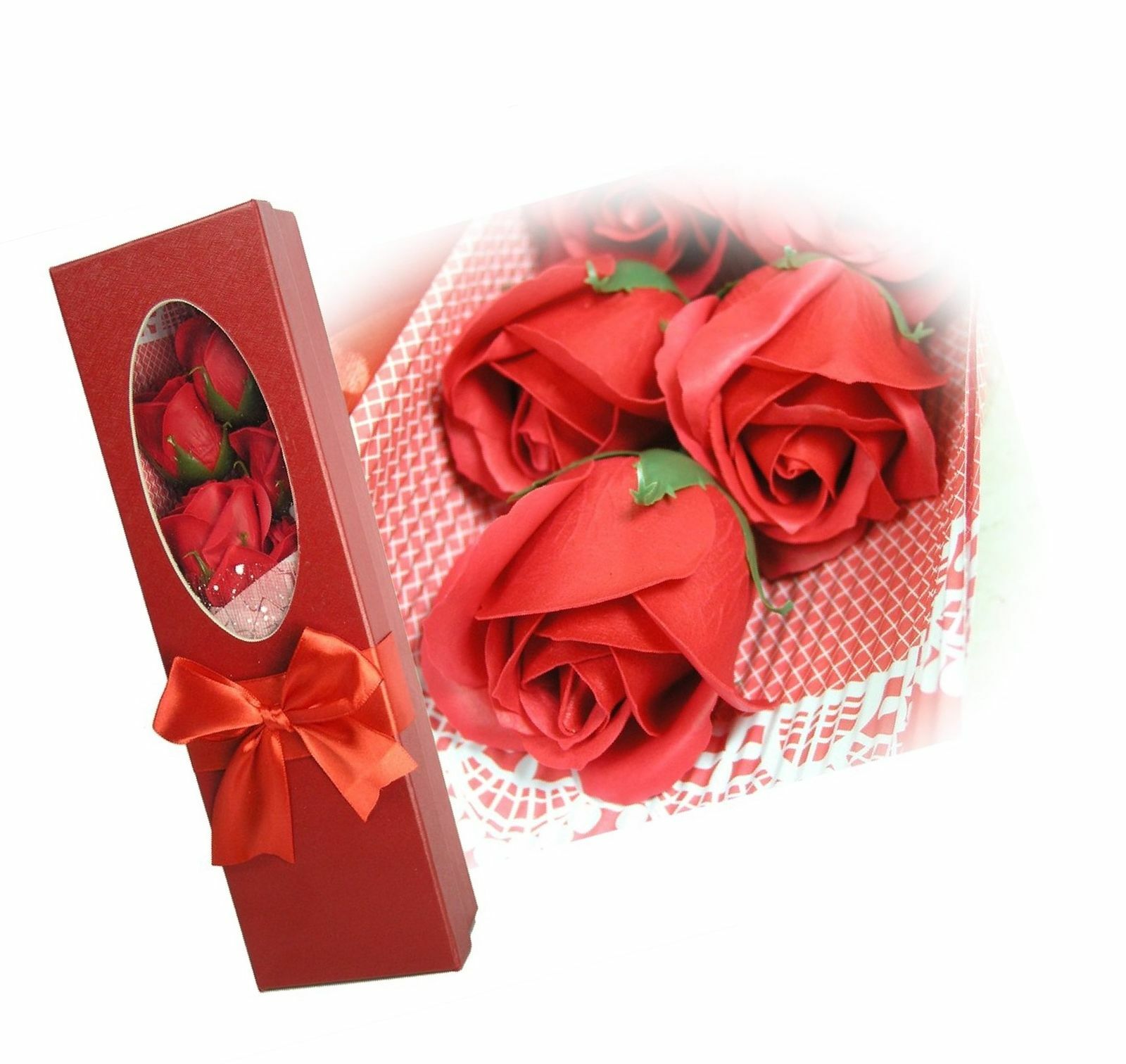 VALENTINE’S DAY GIFT. Set of 5 Red Rose Bouquet in a Box !!US SELLER !!