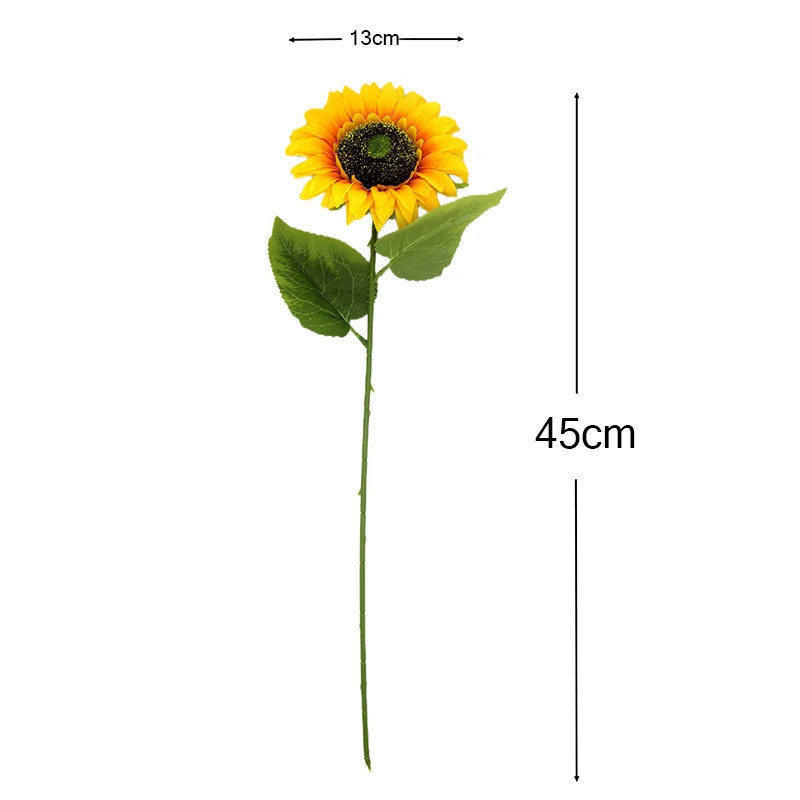 5/10PCS Artificial Sunflowers Bouquet Flowers Fake Decoration for Outdoor Garden