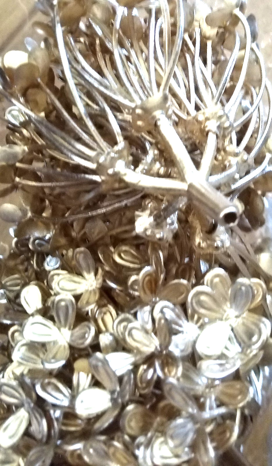 10 Pcs Artificial Gold Flower Hydrangea Party, Wedding, Holidays Christmas Decor