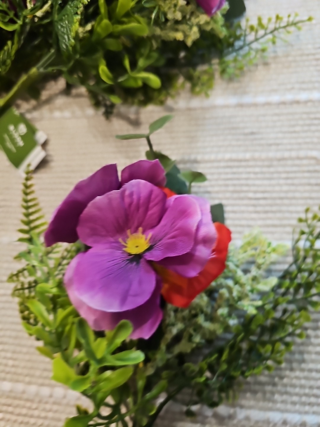 9 NEW 12″ SPRING SUMMER ORCHID Floral Pick Decor Purple Orange Flower FREE SHIP