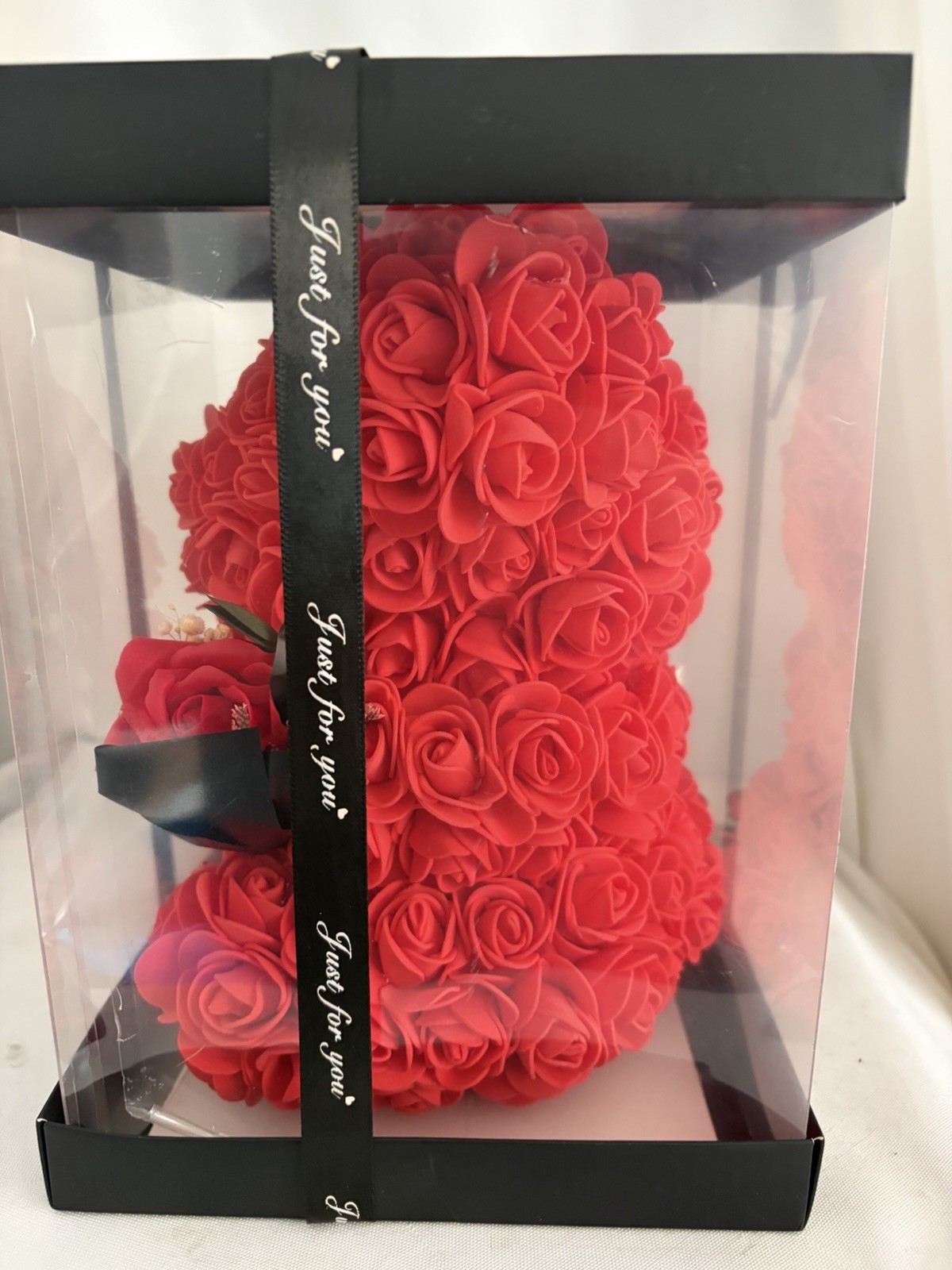 Just For You Rose Teddy Bear -Artificial Rose Flower Special Gift For girlfriend