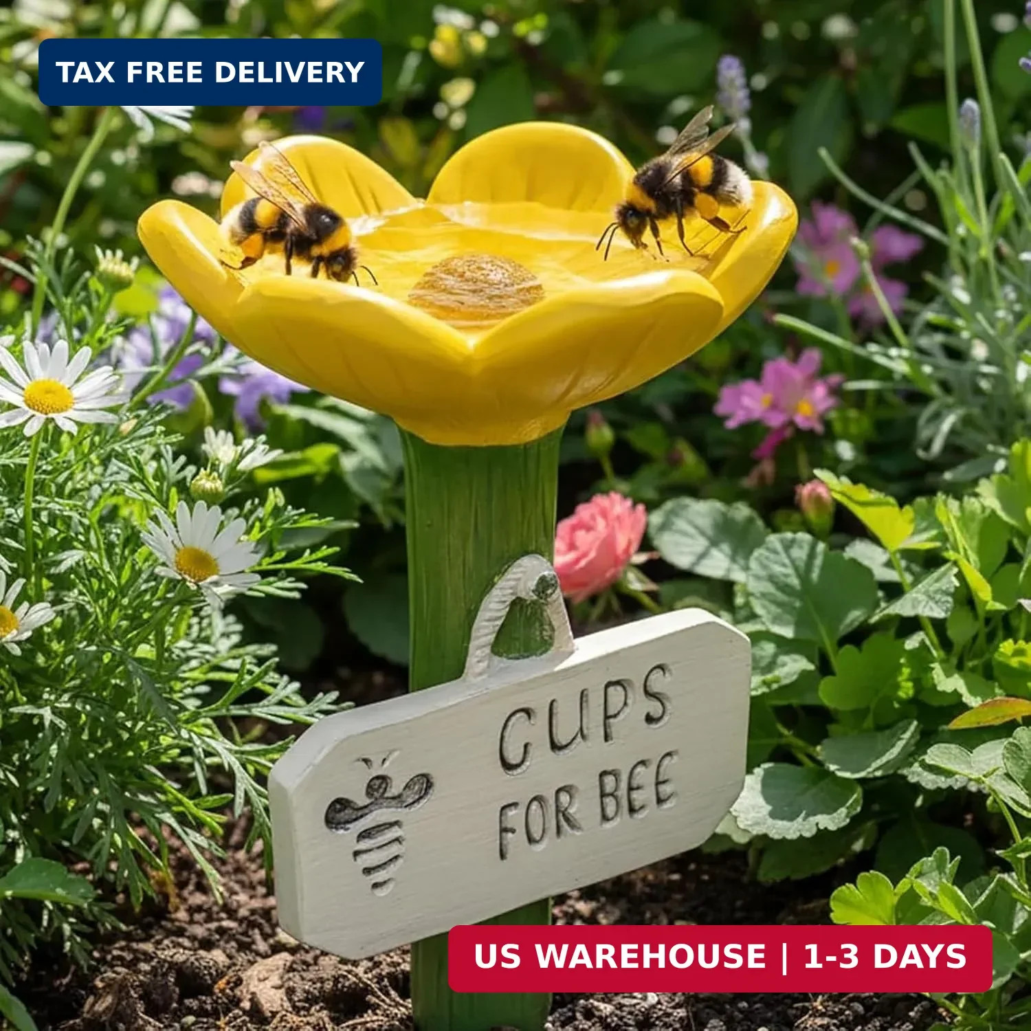 Bee Watering Station for Garden, Bees Bath, Flower-Shaped BeeWatering Stations,