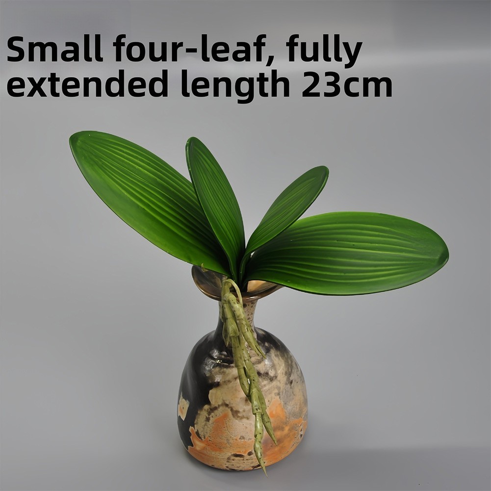 2pcs Simulated Phalaenopsis Orchid Leaves (PU Phalaenopsis Orchid Leaves)