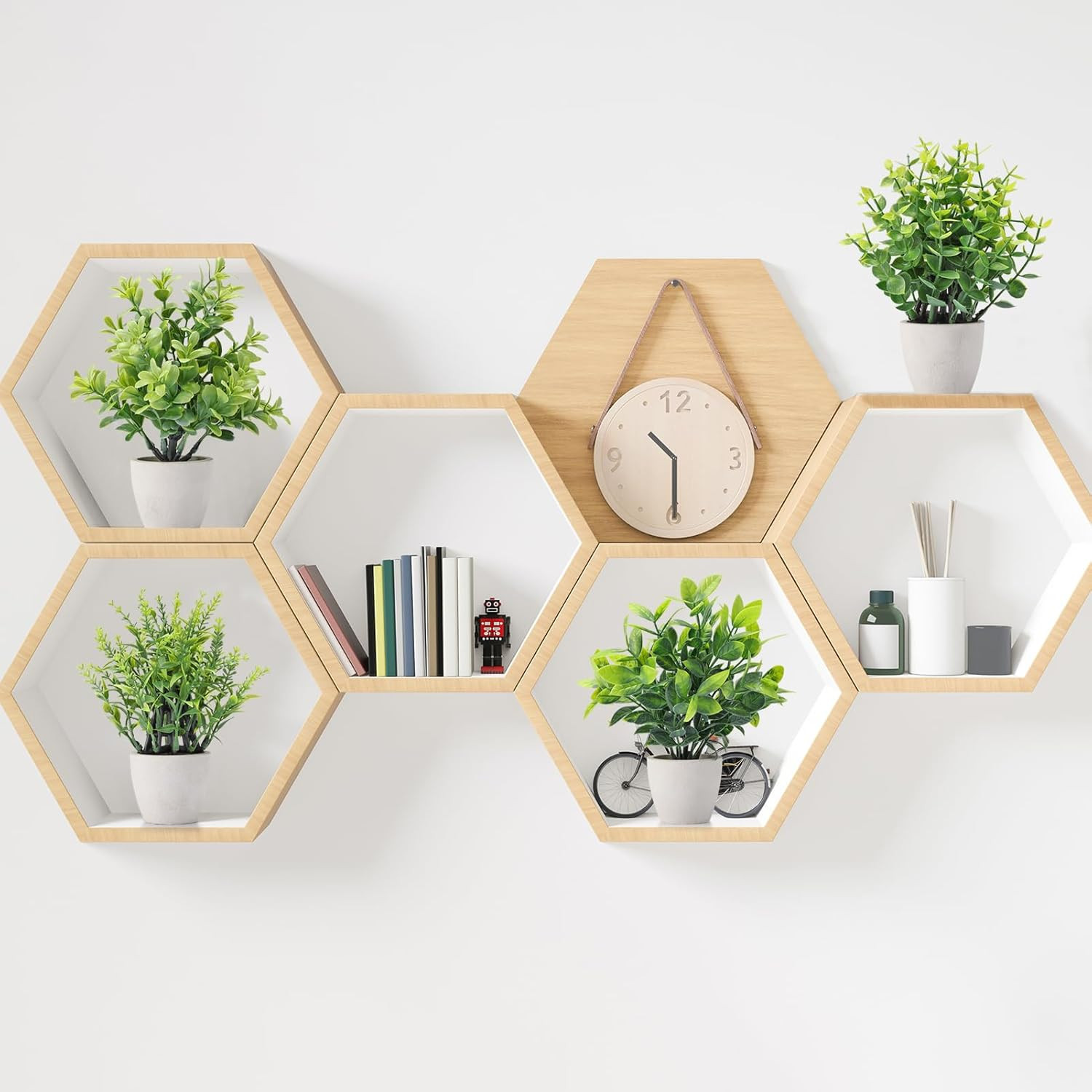 ⁠4 Pack Mini Artificial Fake Potted Plants Ceramic Pots Home Office Table Decor⁠