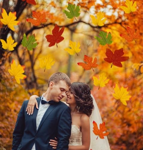59PCS Fall Artificial Maple Leaves Decorations Large Size – Thanksgiving