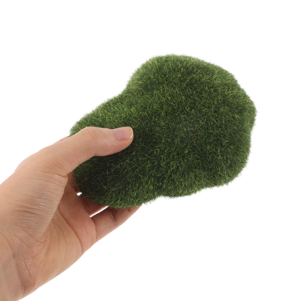 6Pcs Artificial Moss Stone Rocks Decorative Faux Moss for Decor