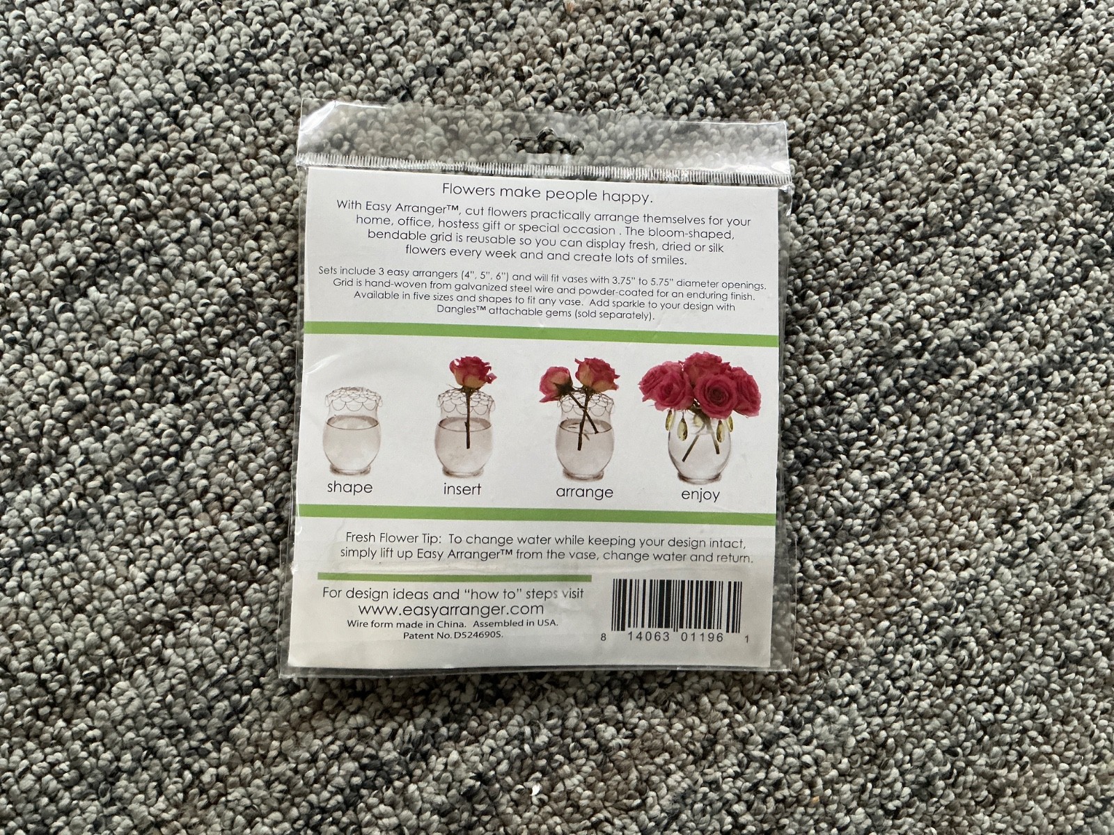Easy Arranger brand set of 3 wire inserts for easy floral design any size shape