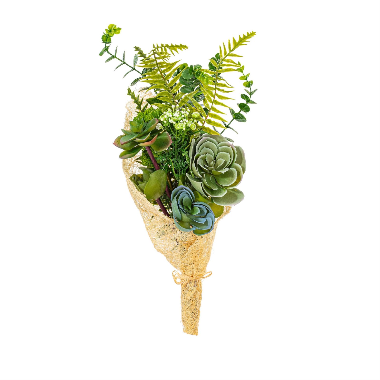 Vickerman 21″ Contemporary Plastic Artificial Succulent Bouquet in Green