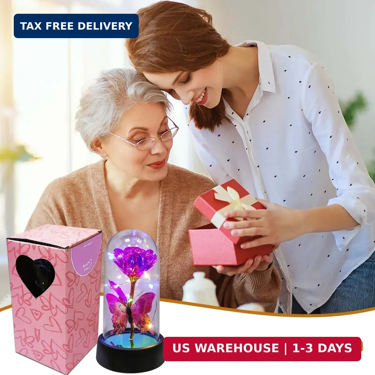 Forever Rose for Women Mom Wife,Mothers Day Forever Rose Gift Ideas,Galaxy Rose