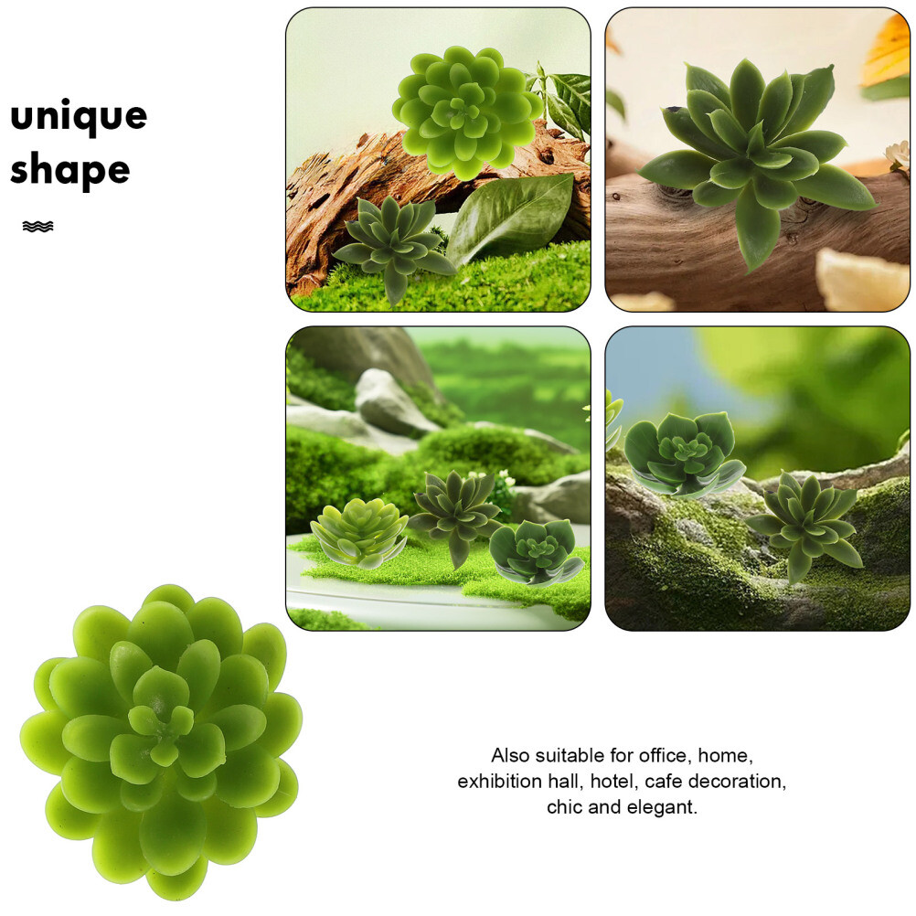 3 PCS Simulated Succulent Snow Decoration Small Plants Succulents Picks