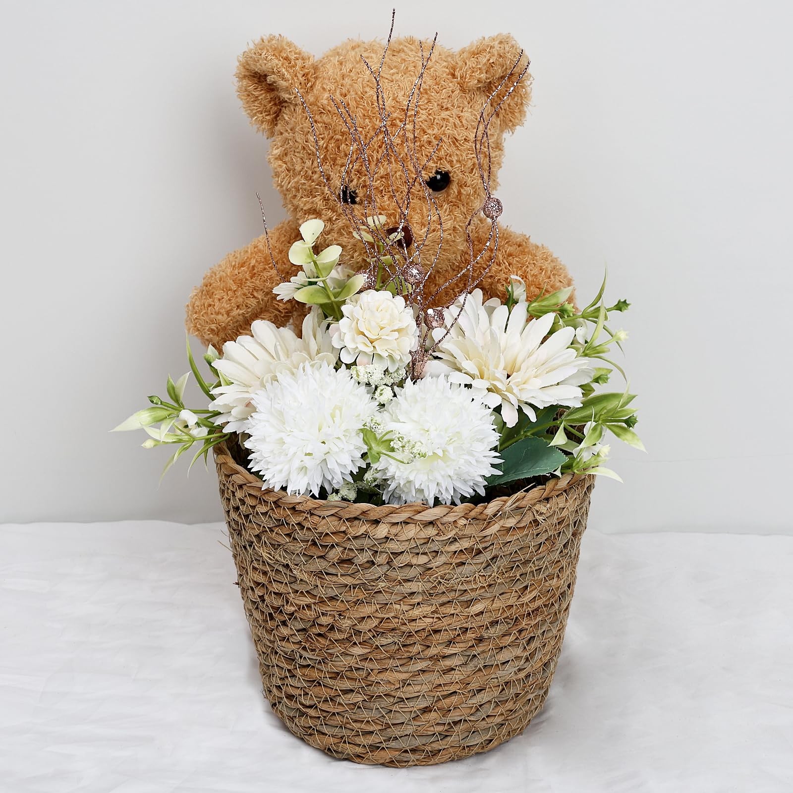 Party Table Centerpieces – Set of 6 Pre-Made Daisy Floral Arrangements with B…
