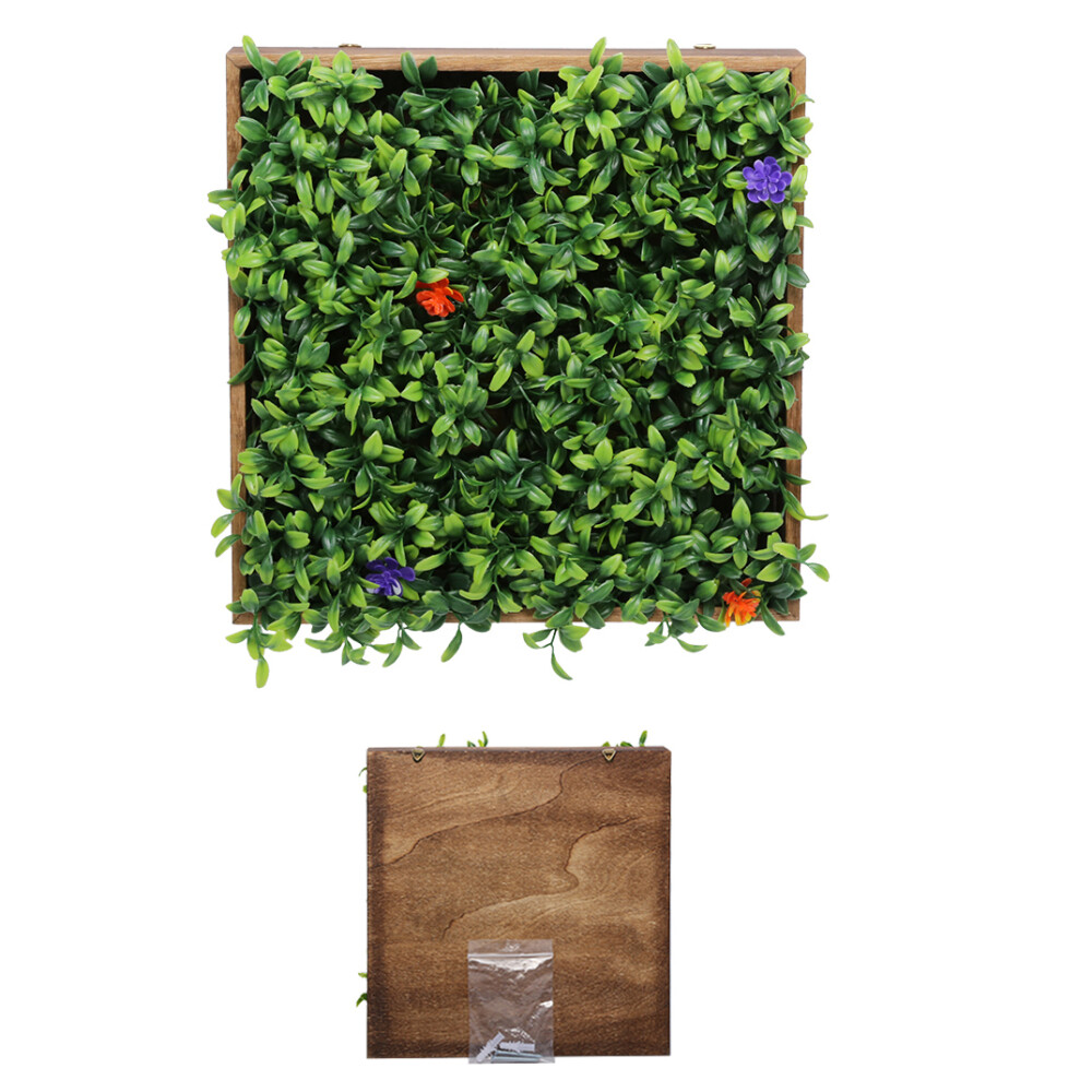Wood Wall Planter Vase & Artificial Plants Wall Decor Living Room Lounge Office