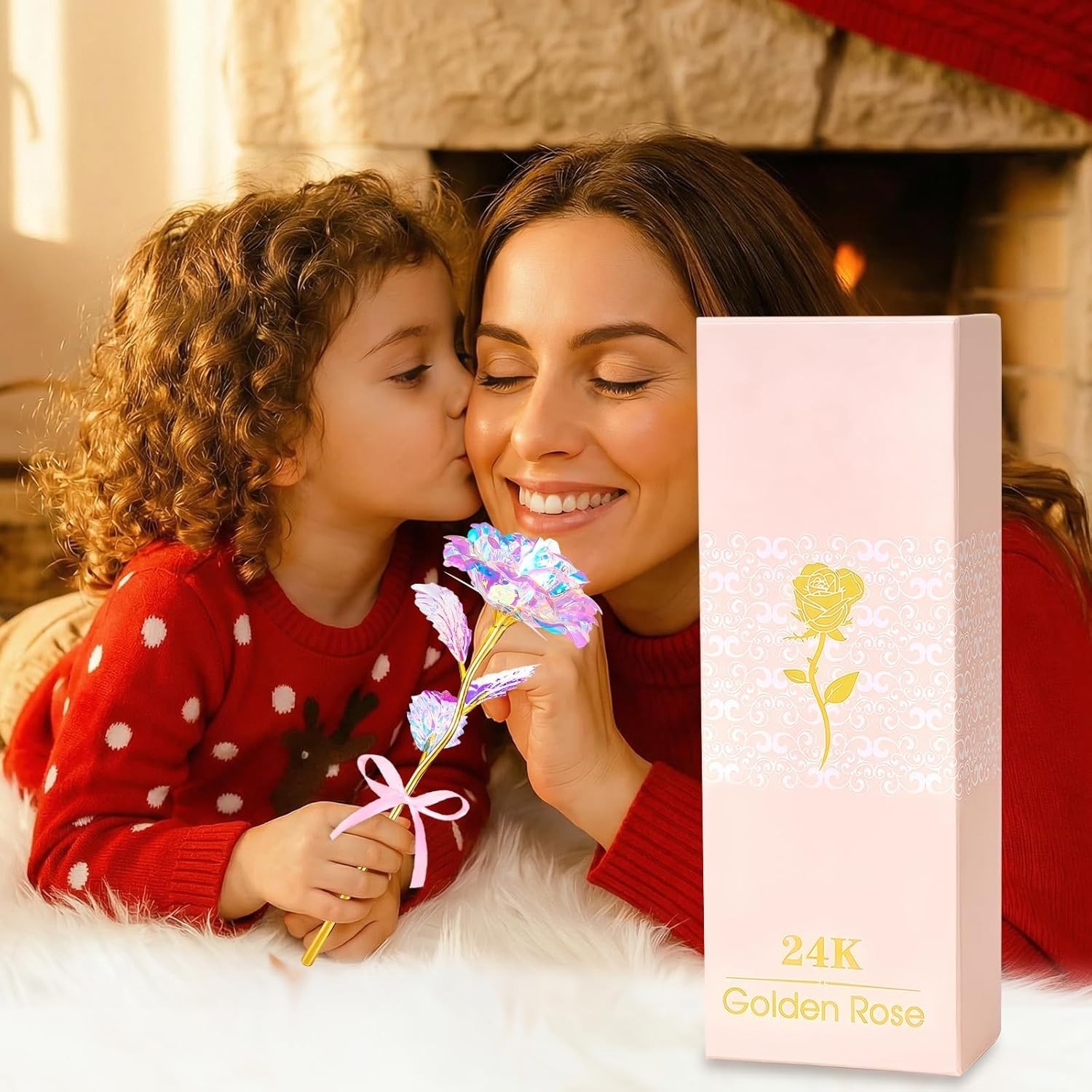 Vibrant Galaxy Glass Rose – Forever Preserved Gift for Moms and Loved Ones