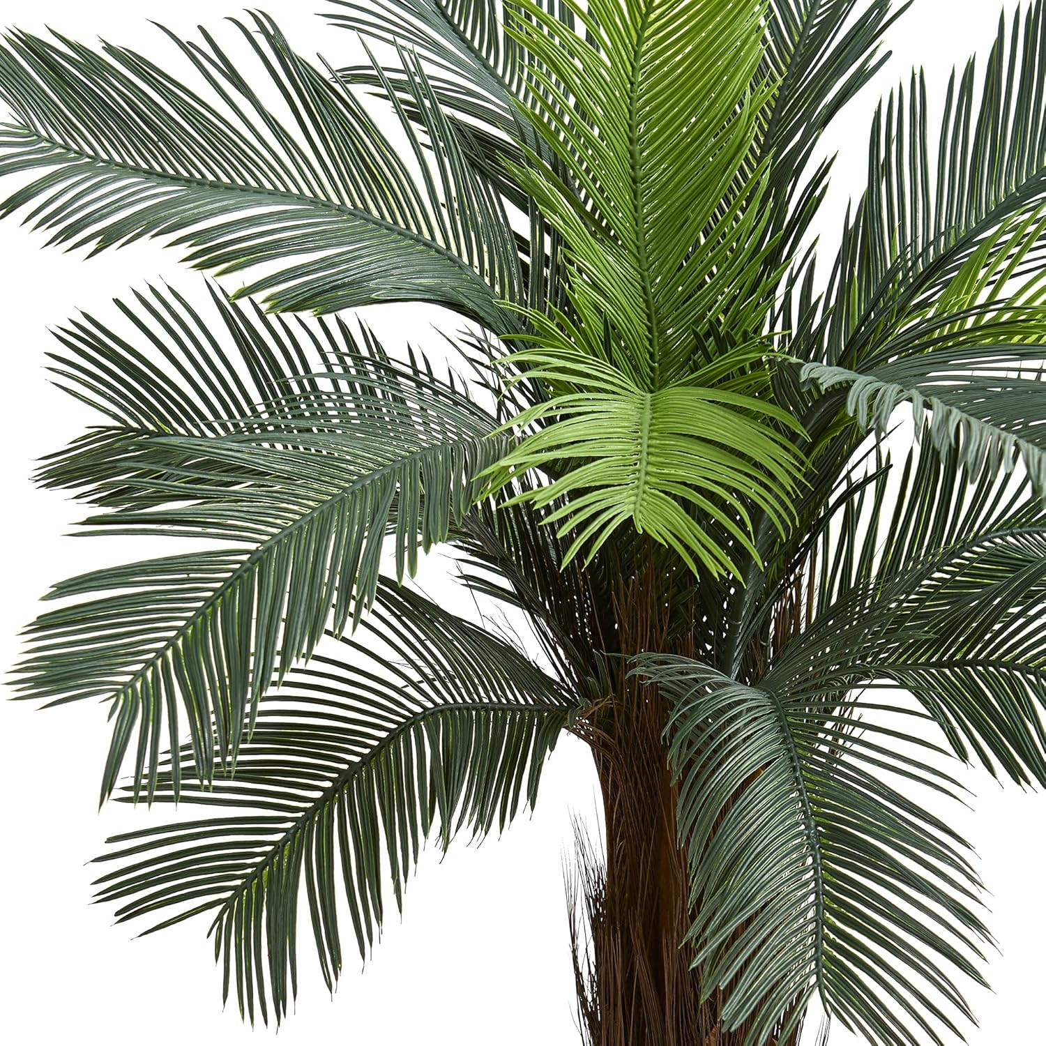 4.5Ft UV Resistant Cycas Artificial Tree in Stylish Orange Planter