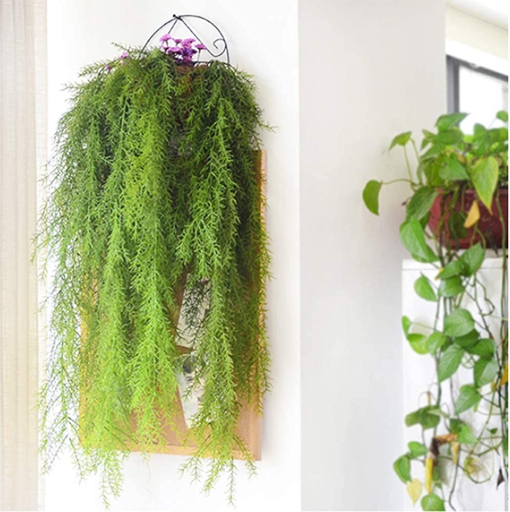 Artificial Pine Garland Hanging Plants 4pcs Faux Fake Hanging Pine Garlands P…
