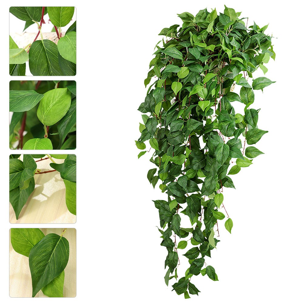 Green Simulation Rattan Wall Hanging Plant Decoration Silk Cloth 120 cm