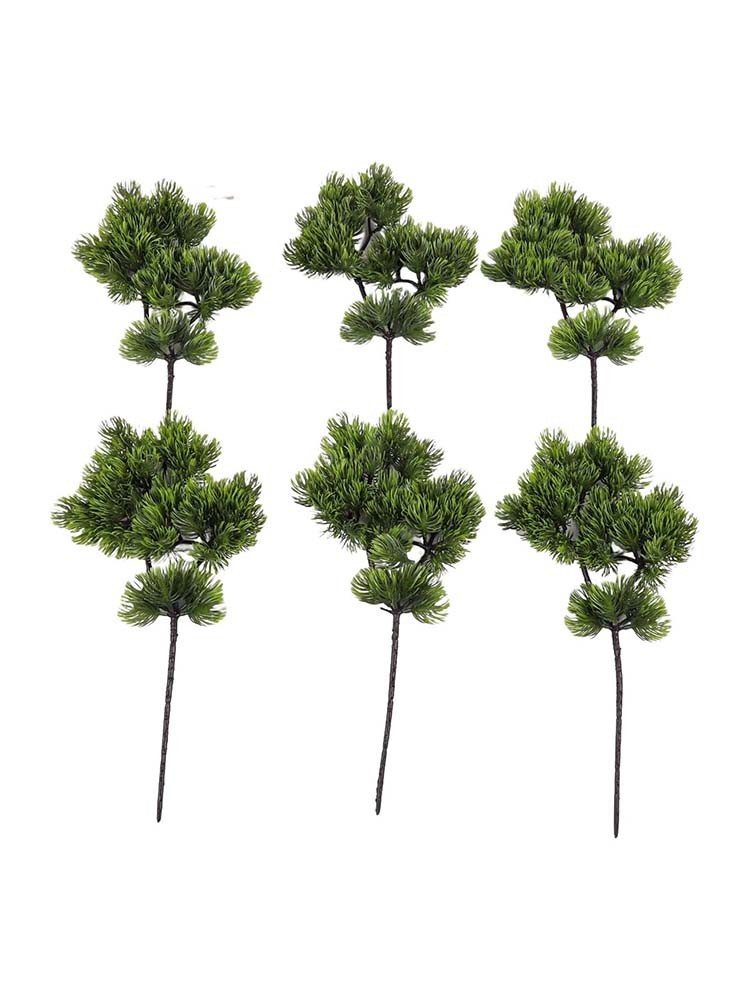 6 Pack 35cm Fake Pine Branches for Indoor and Outdoor Event Decoration