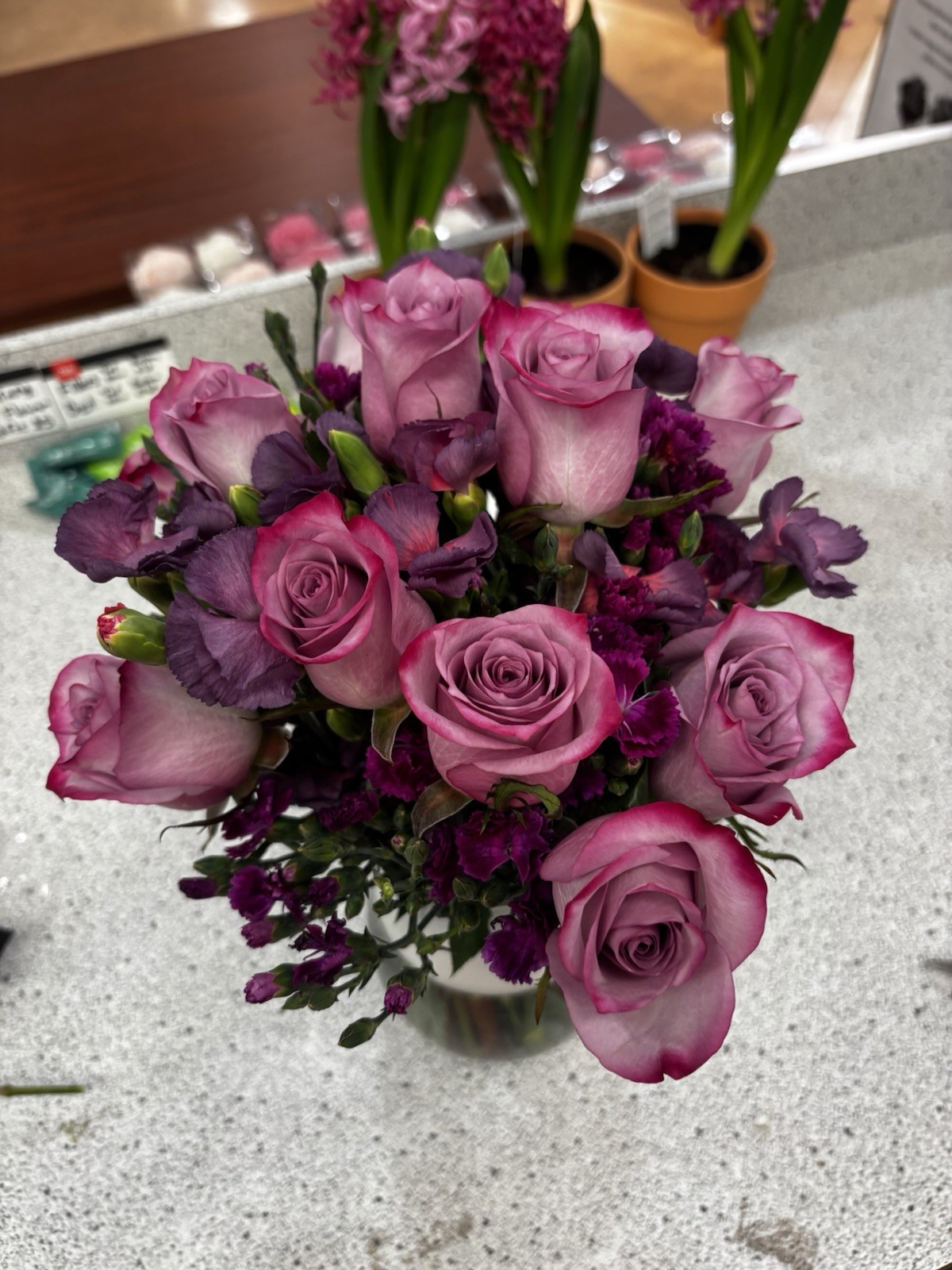 Custom Live Floral / Flower Arrangements In A Vase Various Colors and Sizes