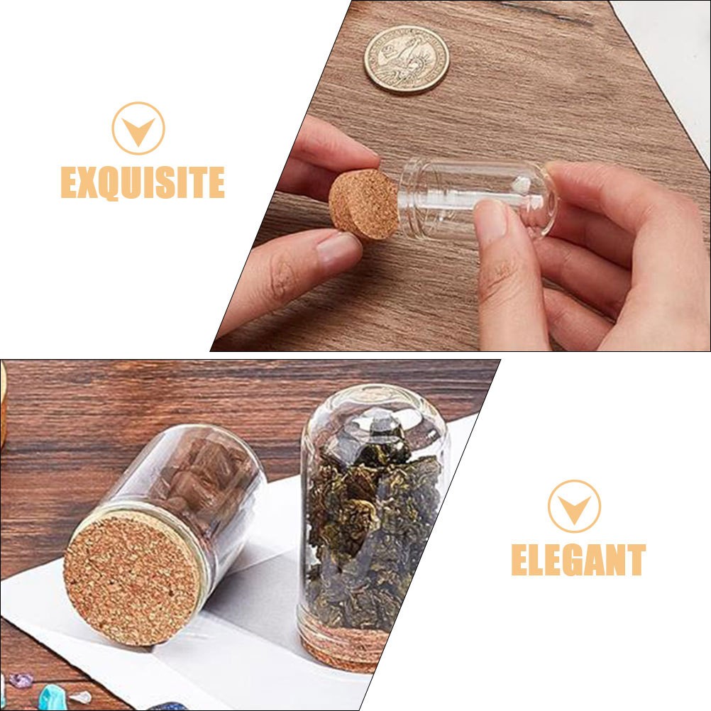 4Pcs Durable Transparent Glass Bell Jar Covers for Flower Protection