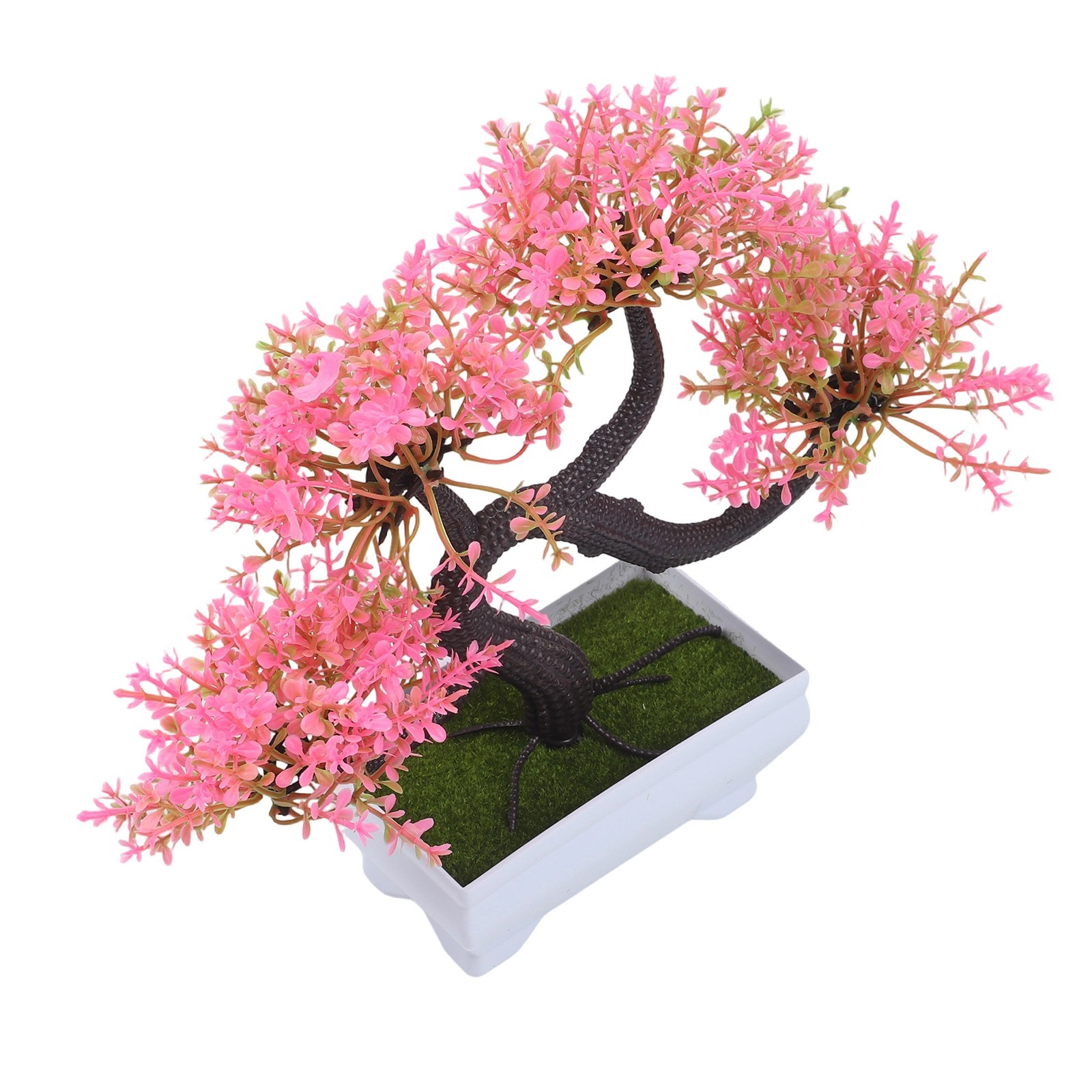Plastic Artificial Bonsai Pine Plant for Office Living Room Decor 25x25x11cm