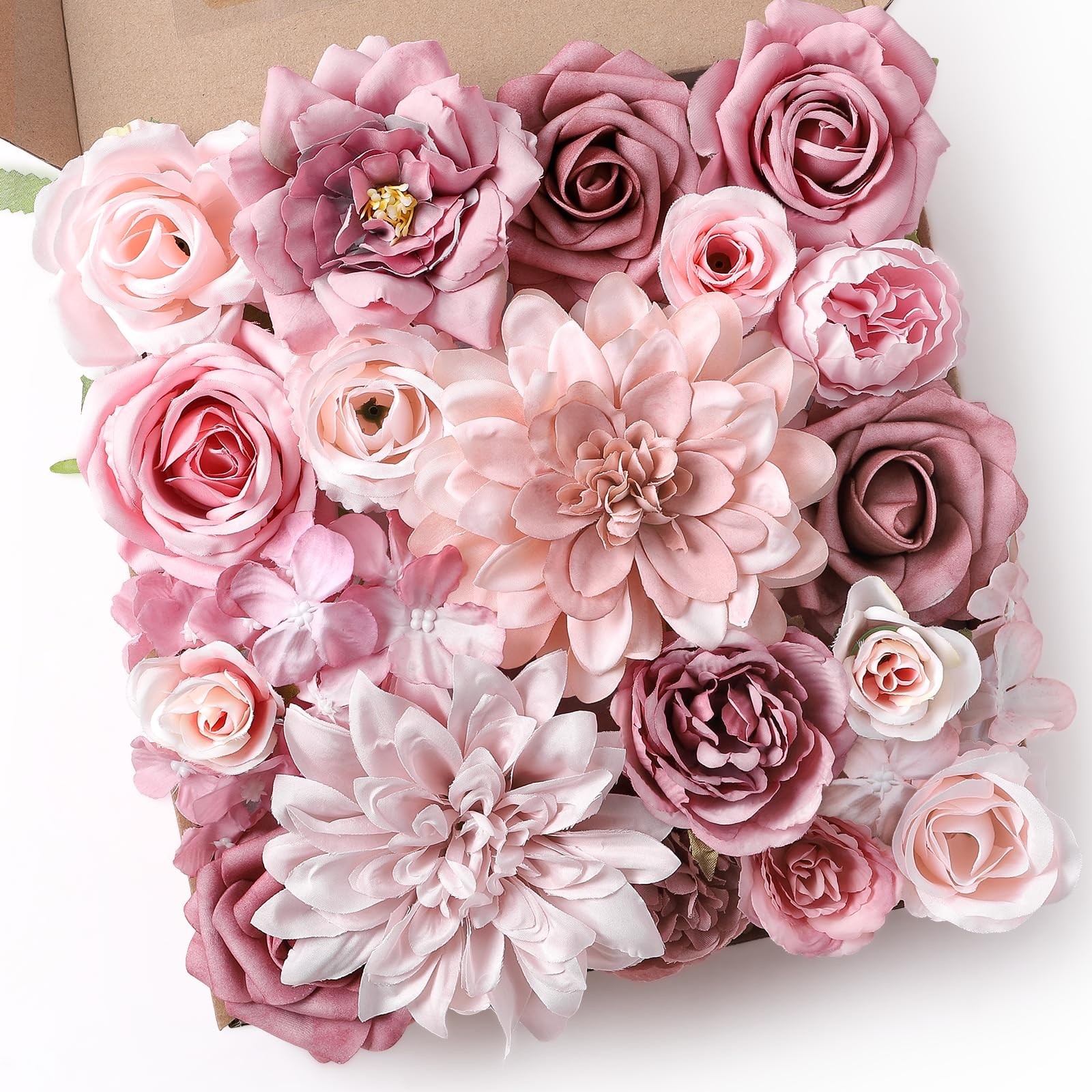 Artificial Flowers Combo Set Dusty Pink Silk Floral Arrangements for Wedding …